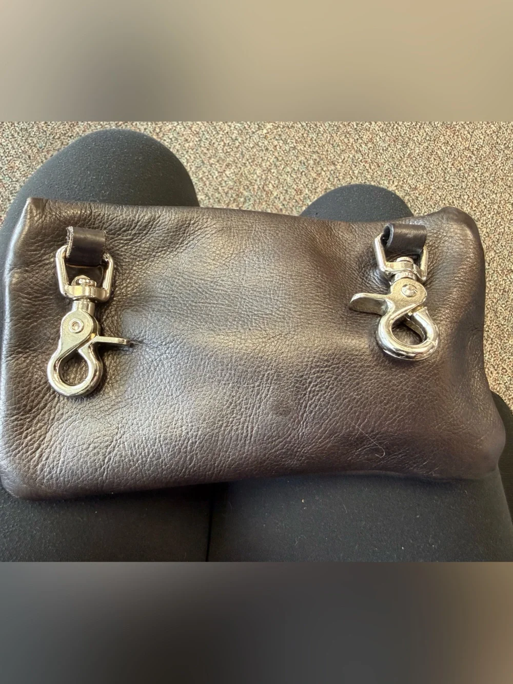 Genuine pure Leather Chain Biker Wallet machine hooks